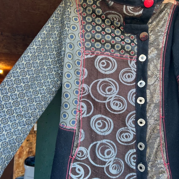 Desigual Multicolor Y2K Artistic Cape - Picture 4 of 15